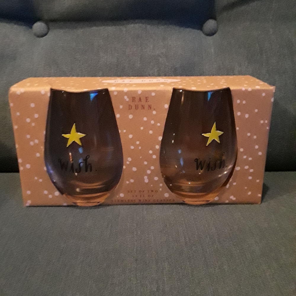 Rae Dunn Christmas Collection Stemless Wine Glass